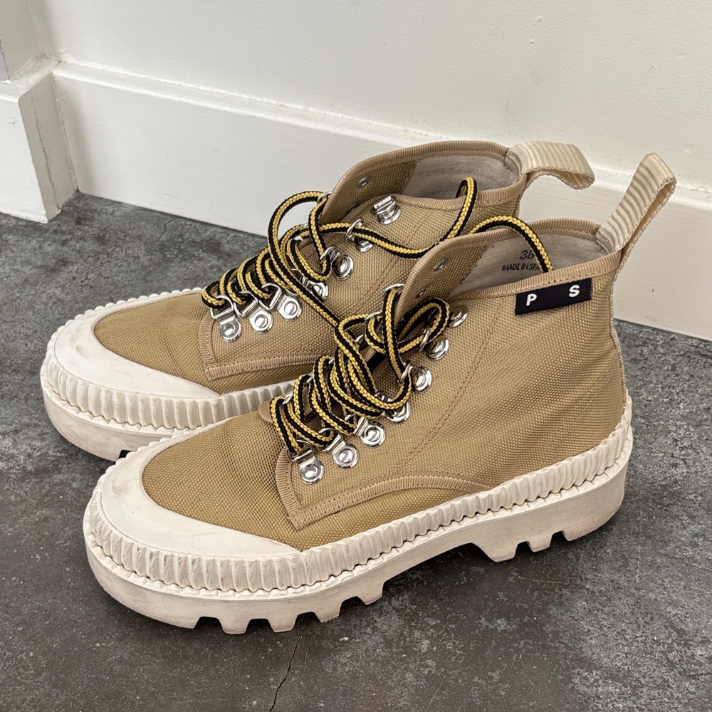 Proenza Schouler Canvas Lace up Boots